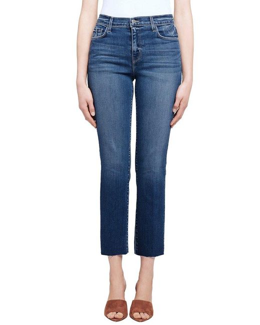L'Agence Blue Sada High-Rise Crop Slim Jean