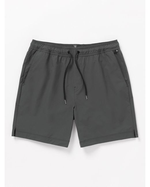 Volcom Gray Hoxstop Elastic Waist Shorts - Asphalt Black for men
