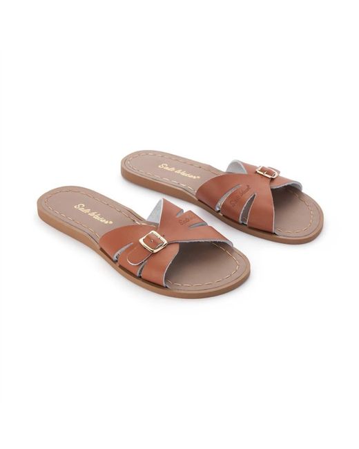 Salt Water Brown Classic Slides Sandal