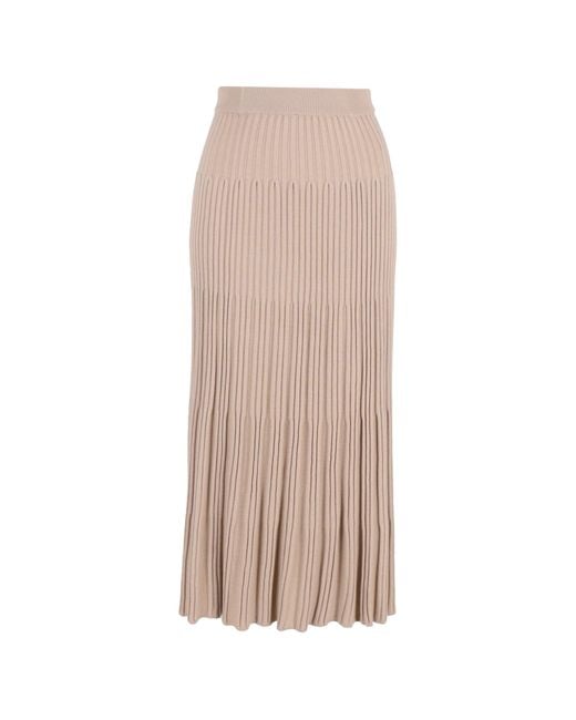 Joseph Brown Ribbed Midi Skirt