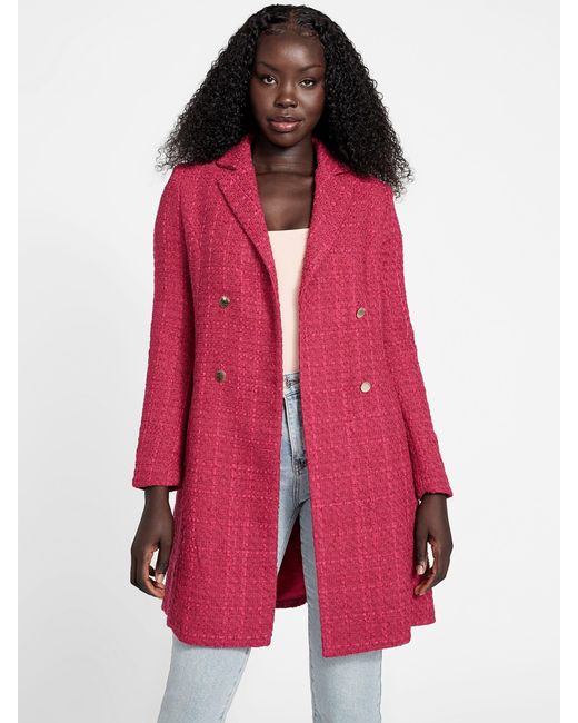 Guess Factory Red Zoe Double-breasted Coat