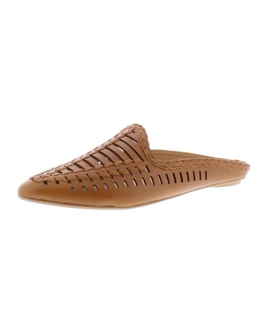 Dolce Vita Brown Ginny Leather Woven Mules