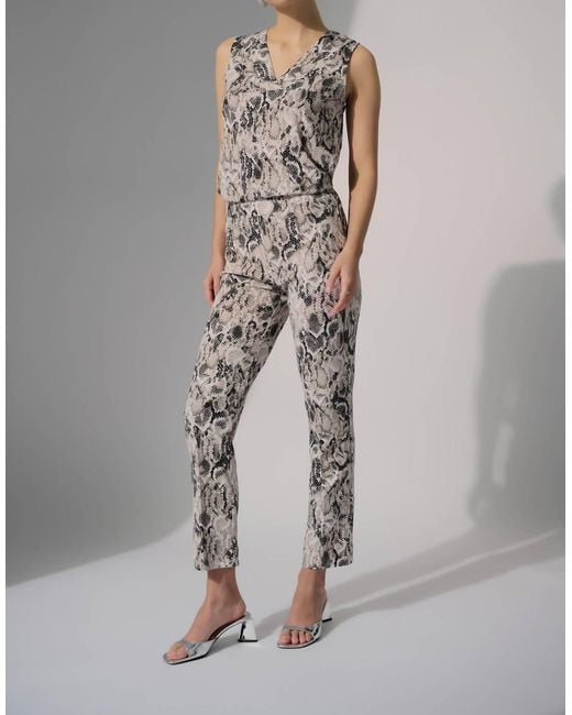 Joseph Ribkoff Gray Python Pant