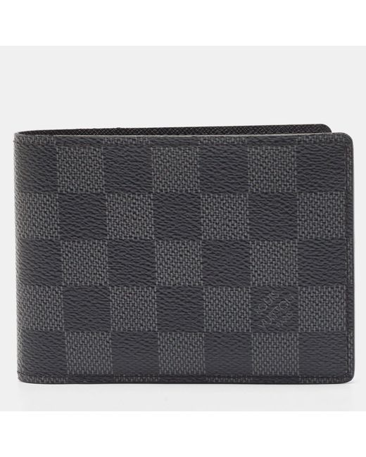 Louis Vuitton Black Damier Graphite Canvas Multiple Bifold Wallet for men