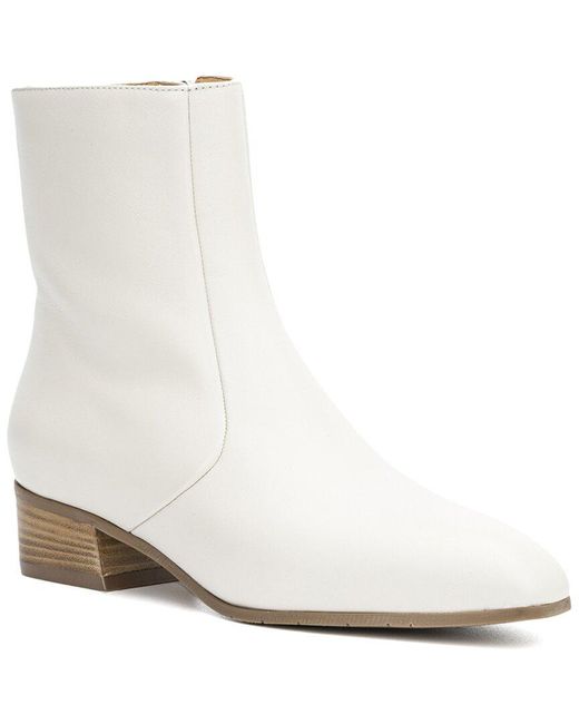Aquatalia White Fosca Weatherproof Leather Boot