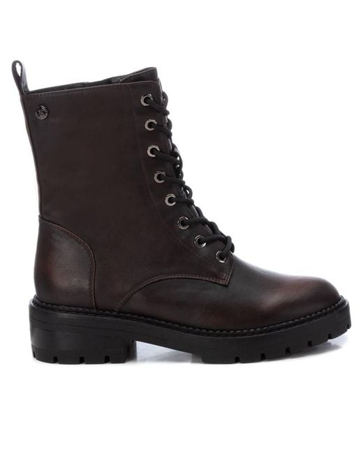 Xti Black Combat Booties By