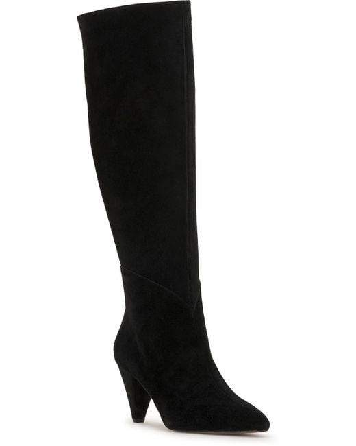 Jessica Simpson Faux Suede Zipper Knee High Boots in Black Lyst