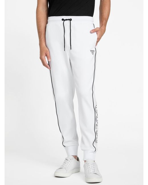 Guess White Jose Logo Joggers for men