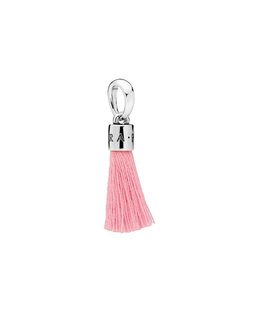 Pandora Silver Pink Tassel Charm