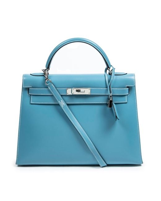 Hermès Kelly Sellier 32 in Blue