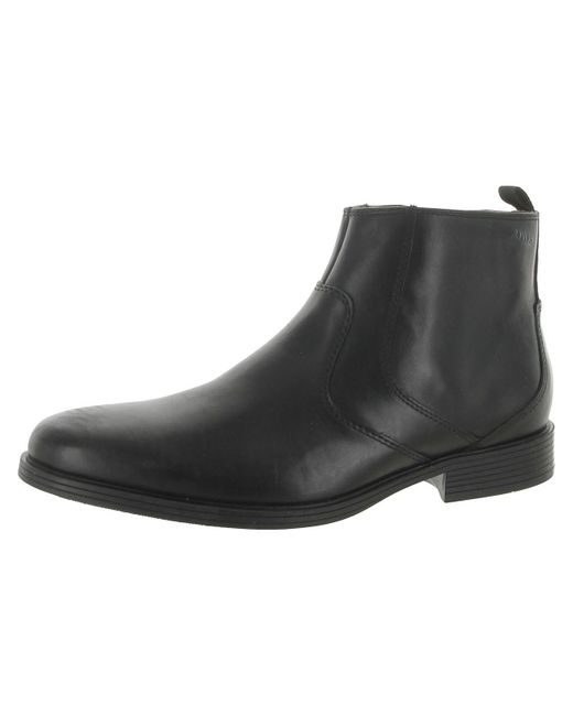 Clarks Black Faux Leather Chelsea Boots for men