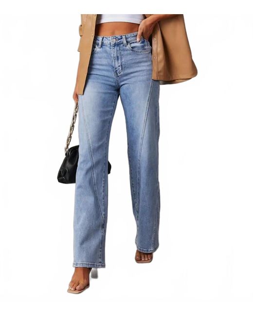 Wholesalesir Women's Blue Jessie High Waisted Loose Denim Jeans