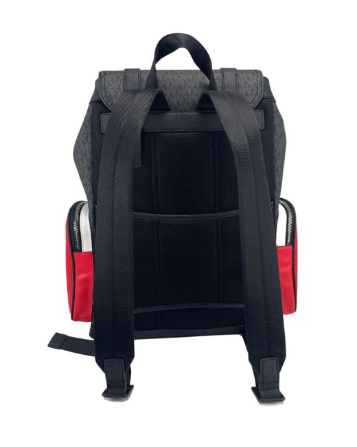 Michael Kors Mens Cooper Logo Backpack Large (Red Multi)
