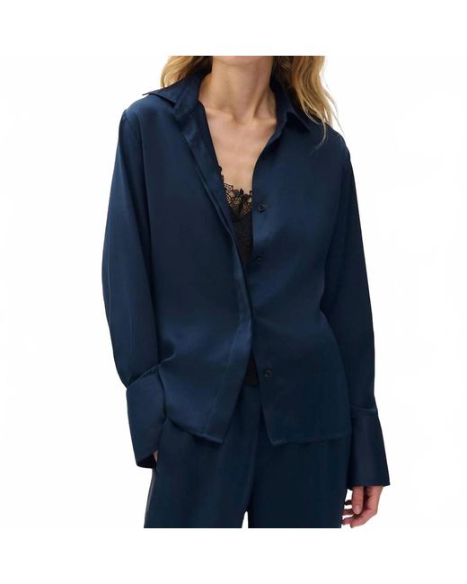 Rag & Bone Blue Venus Blouse