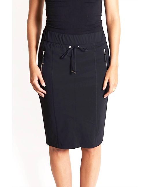 RAFFAELLO ROSSI Black Nele Knee Length Skirt