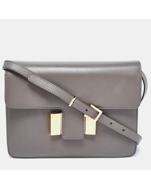 Tom Ford Gray Leather Sienna Shoulder Bag