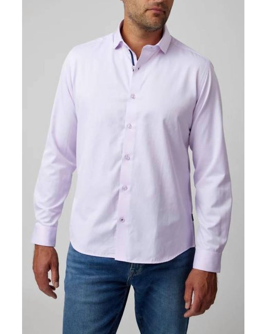 Stone Rose Purple Long Sleeve Dry Touch Shirt for men