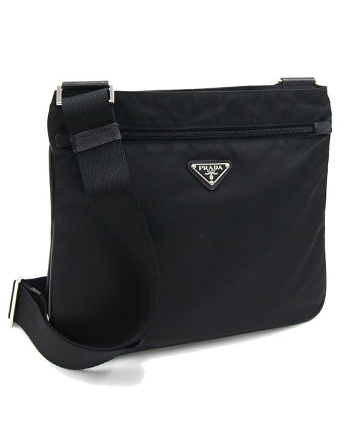 Prada Black Tessuto Synthetic Shoulder Bag (pre-owned)
