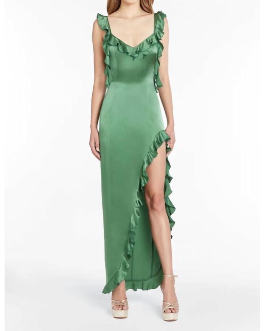 Amanda Uprichard Green Sonnet Silk Gown