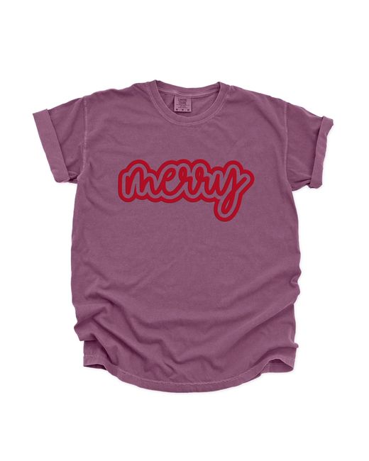 Simply Sage Market Purple Merry Outline Puff