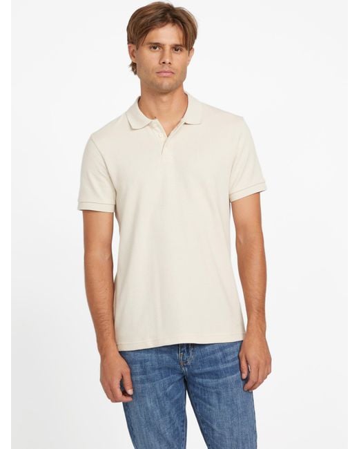 Guess White Eloy Polo for men