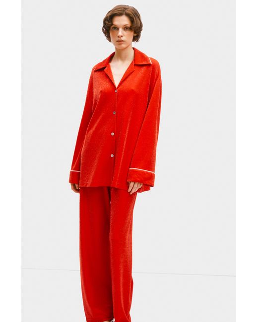 Sleeper Red Saturn Lurex Pajama Set