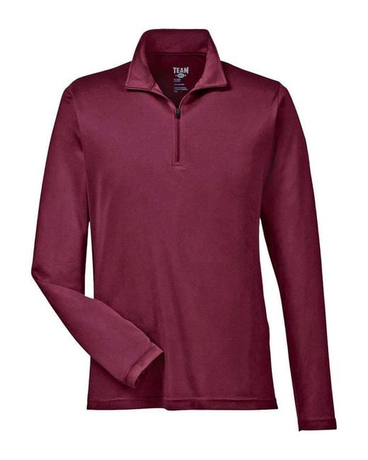 Team 365 Purple Zone Performance Quarter-Zip Pullover for men