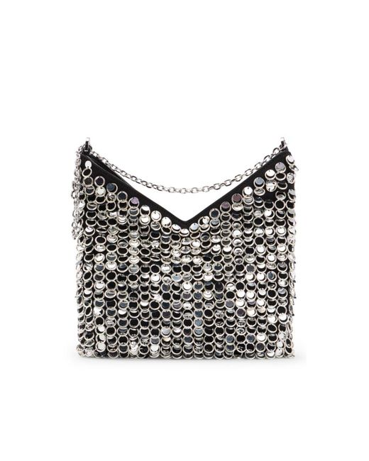 HUGO Black Chain-Strap Shoulder Bag With Rings And Sequins