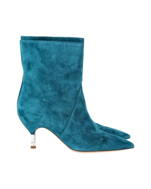 Gabriela Hearst Blue Mariana Ankle Boots