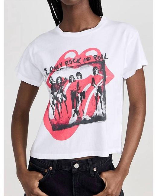 Daydreamer White Rolling Stones Its Only Rock N Roll Solo Tee