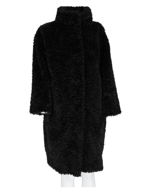Herno Black Textured Loose Coat