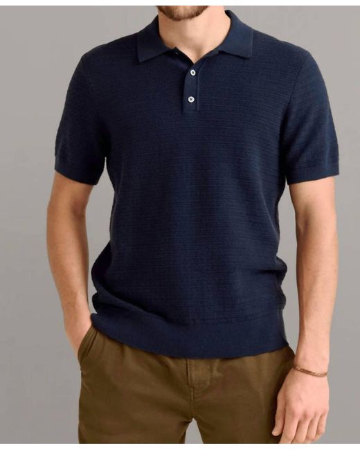 Billy Reid Blue Lachlan Links Polo for men