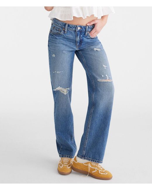 Aéropostale Blue Low-Rise Baggy Jean
