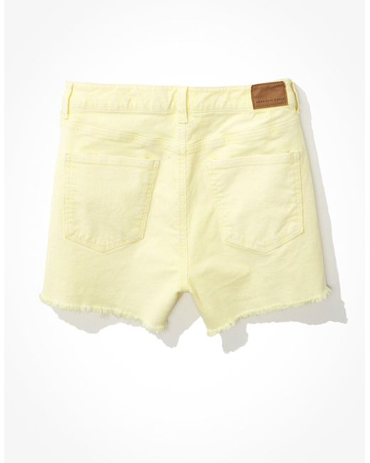 American Eagle Outfitters Yellow Ae Stretch Corduroy Mom Shorts
