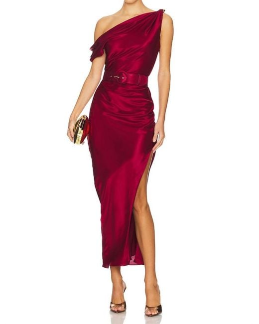Nicholas Red Halle Off The Shoulder Dress