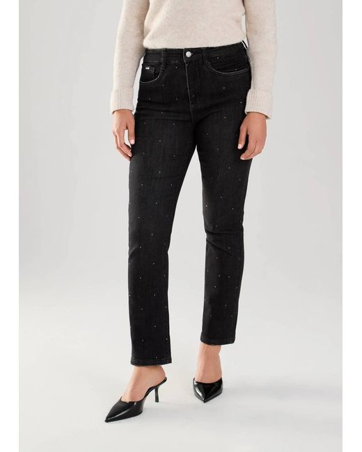 Fdj Black Suzanne Straight Jeans