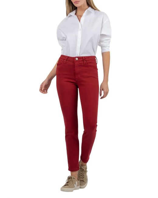Kut From The Kloth Red Charlize High Rise Cigarette Leg Jean