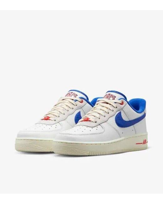 Nike Air Force 1 '07 Dr0148-100 Blue Leather Shoes Size Us 9 Luv82