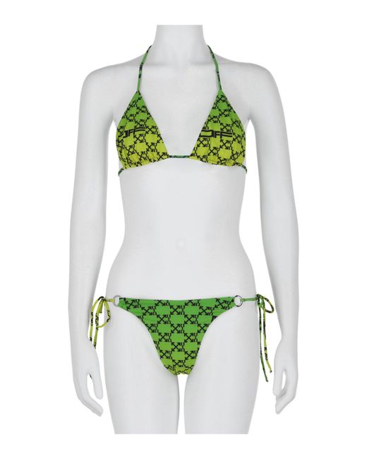 Off-White c/o Virgil Abloh Green Monogram Bikini Set