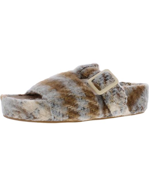 Steve Madden Brown Rizzle Open Toe Footbed Sandals