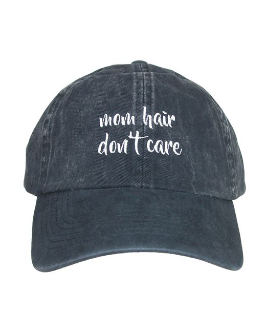 David & Young Blue Cotton Mom Hair Don'T Care Baseball Cap
