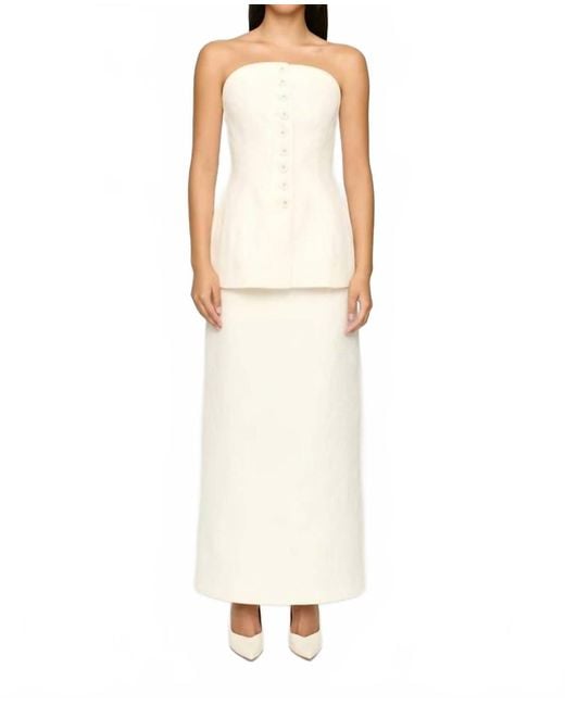 Clea White Albedo Strapless Top