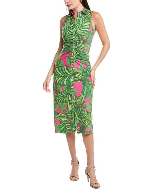 FLORA BEA NYC Green Adrianne Shirtdress