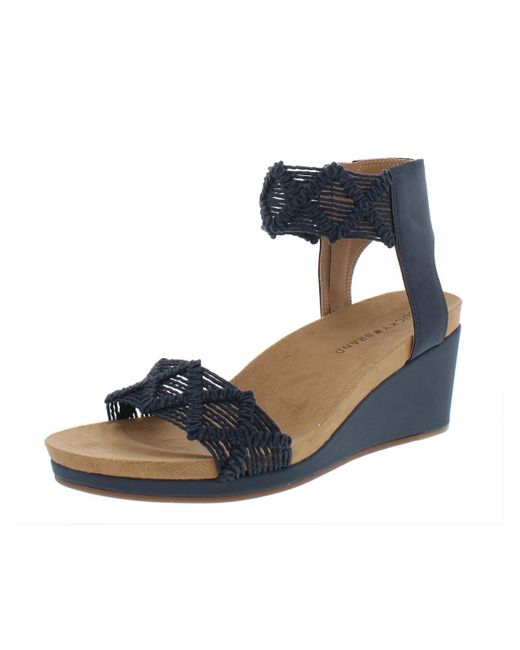 Lucky Brand Blue Kierlo Solid Platform Sandals
