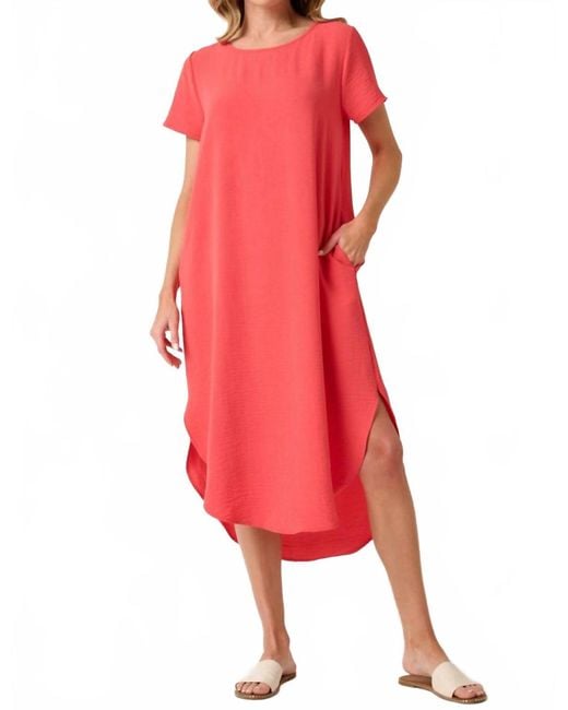 Mittoshop Women's Red Charli Midi Dress