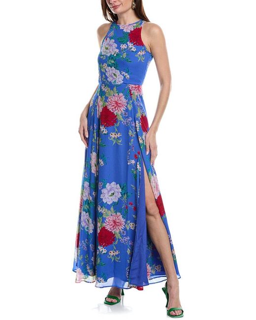 Yumi Kim Blue Silk Maxi Dress