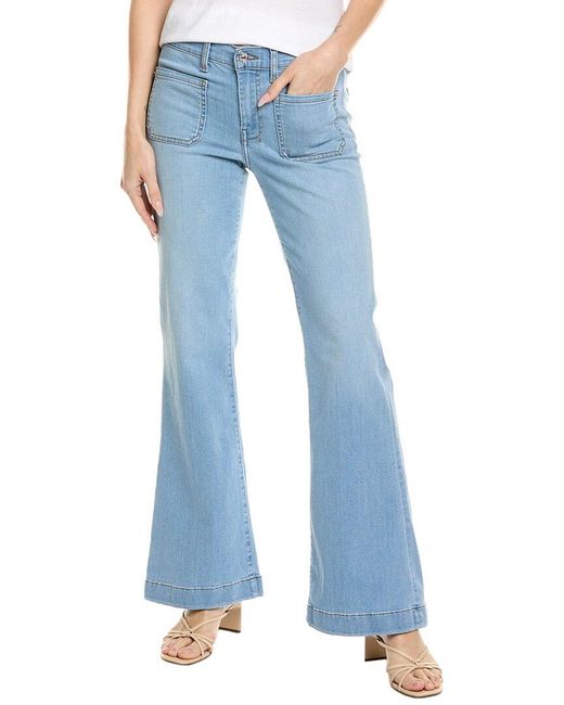 7 For All Mankind Blue Dojo Tailorless Sirte Flare Trouser Jean
