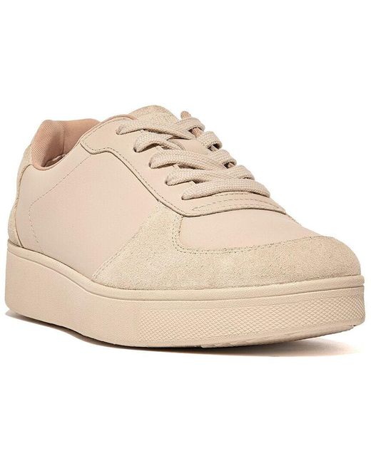 Fitflop Natural Rally Leather & Suede Sneaker
