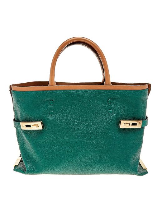 Chloé Green /brown Leather Charlotte Tote