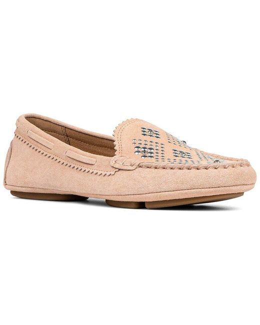 Donald J Pliner Pink Rebina Suede Loafer